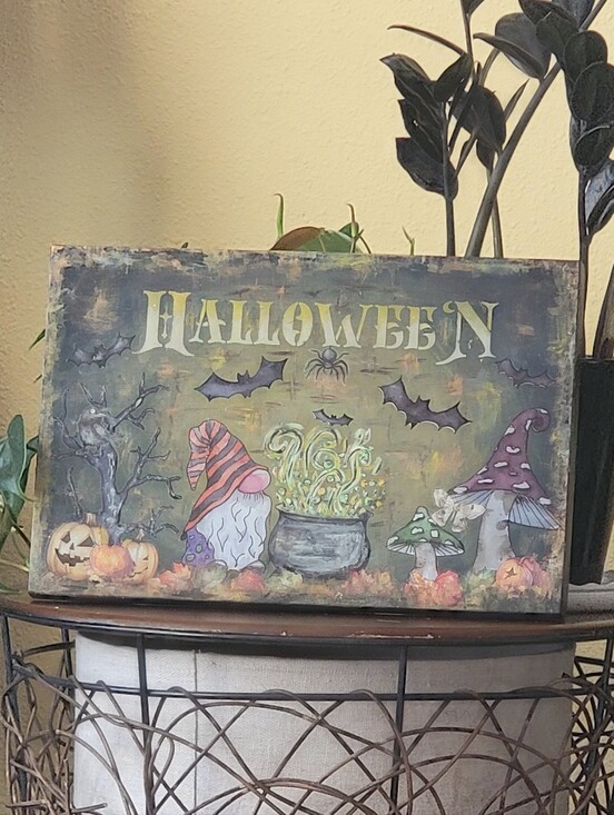 halloween, vintage, home decor Other - Halloween Holiday Decor Wall Art in Black & Orange